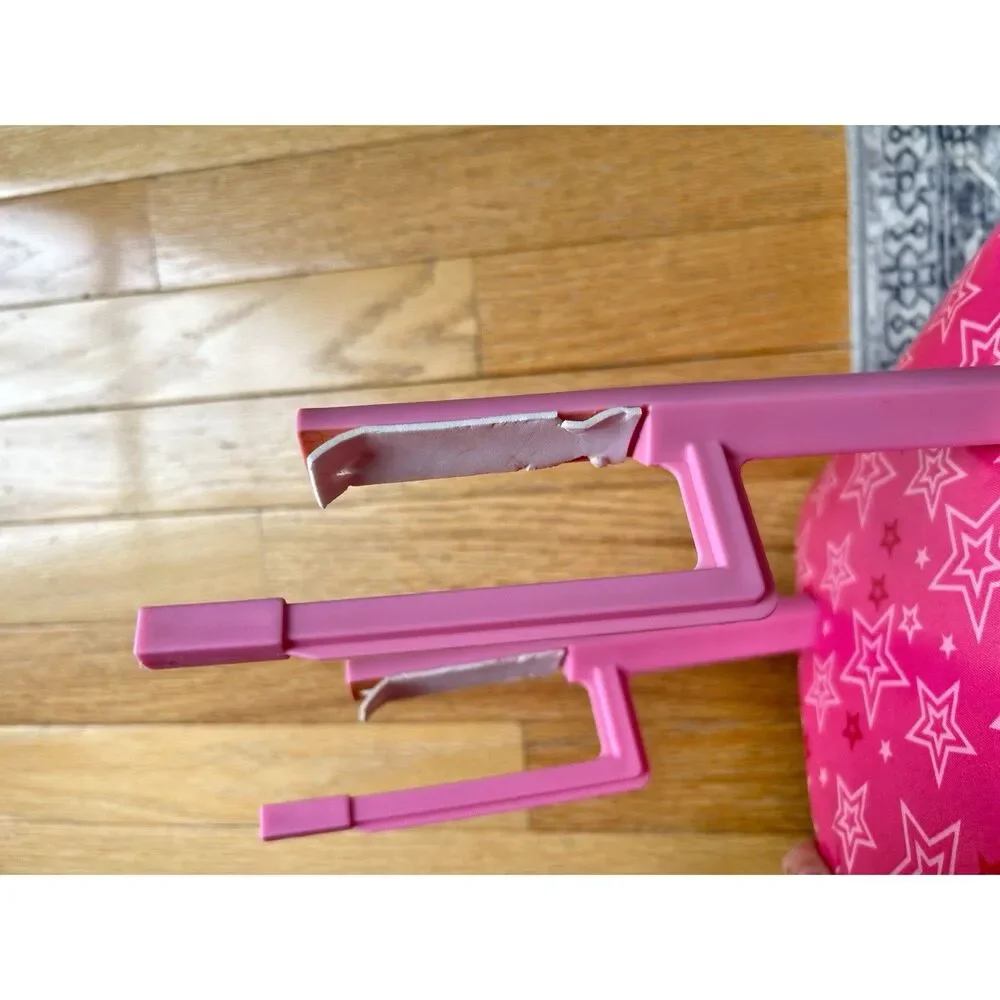 American Girl Bistro Cafe Treat Seat Slip On Doll Booster Chair Pink Stars 2017